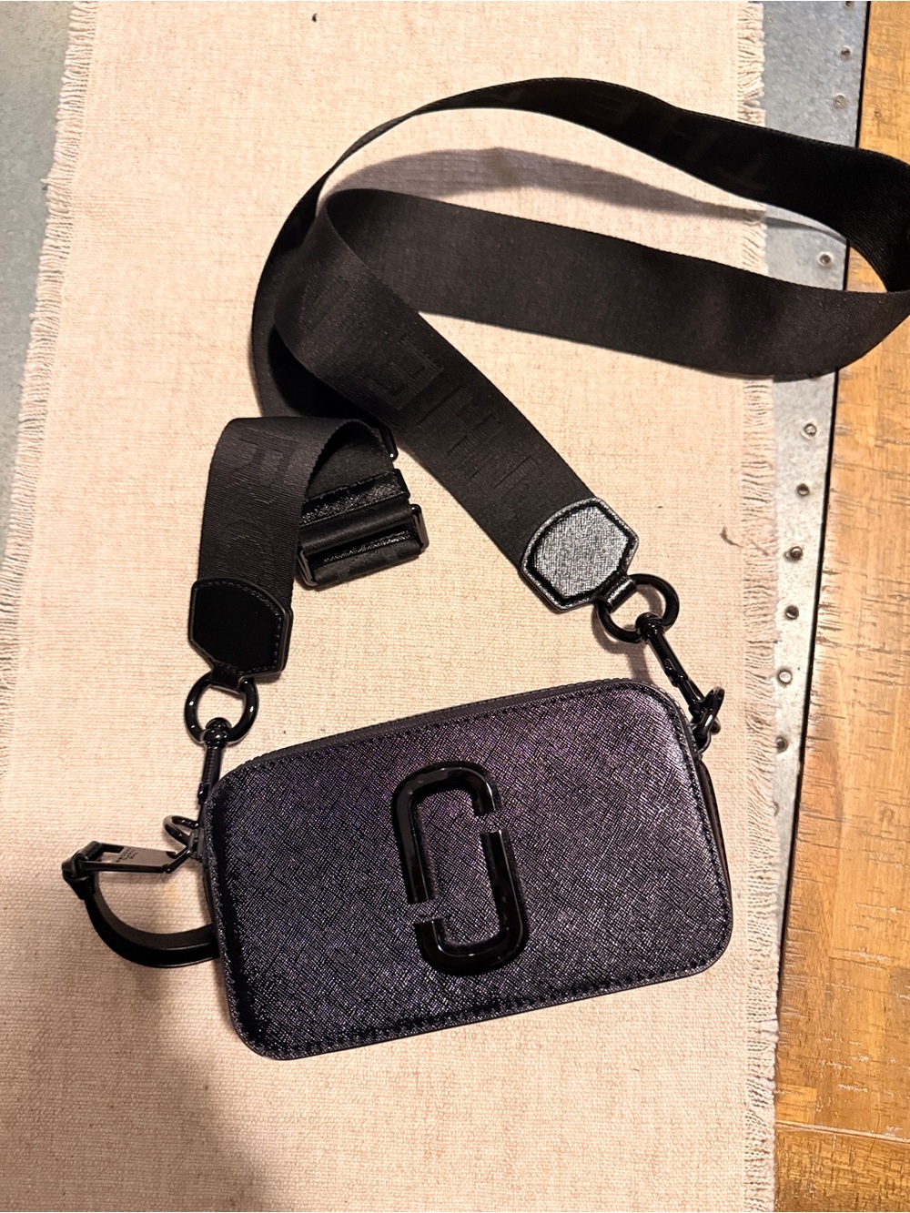 Marc Jacobs Iridescent Snapshot Camera Bag with Black Strap